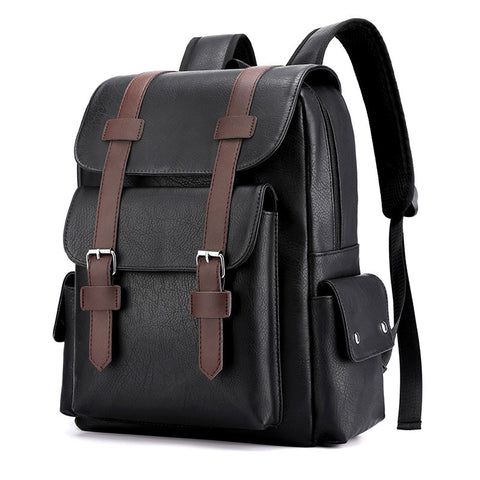 Retro Men's PU Backpack Computer Bag