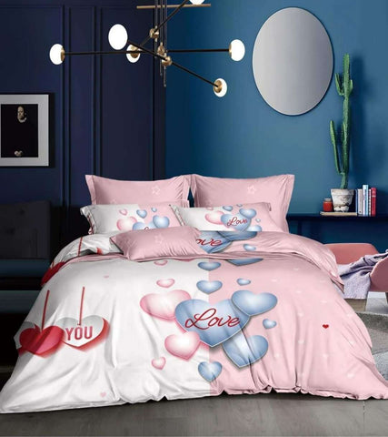 Big Slab Flower Printing And Dyeing Bed Linen Four-piece Bedding