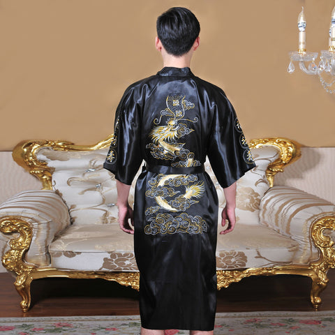 Single-sided Dragon Nightgown Loose Long Men