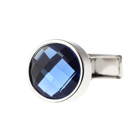 Exquisite Blue Crystal Cufflinks For Men And Women