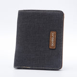 Hot-Selling Men's Short Wallet Student Japanese and Korean Casual Canvas Wallet Horizontal Ultra-thin Simple Wallet Trend