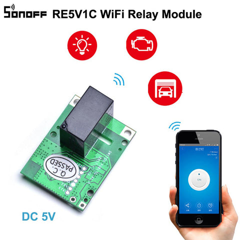 Wifi Switch, Inching Self-locking, Smart APP Voice Relay Module