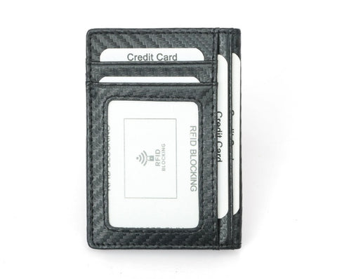 Carbon Fiber Texture Men's Card Holder