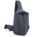 creative new cool cool wind chest bag shoulder Messenger bag waterproof Oxford cloth USB charging men's chest bag