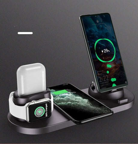 Six-in-one wireless charger for mobile phones