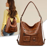 New Middle Aged Lady Messenger Bag Female Soft Leather Shoulder Bag