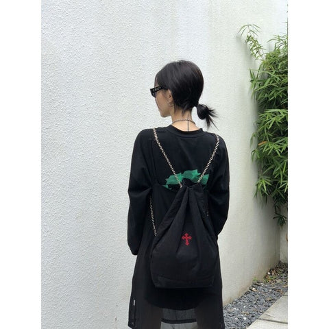 Women's Bag Original Design Cross-embroidered Chain Beam Cross-shoulder Cross-body Bag