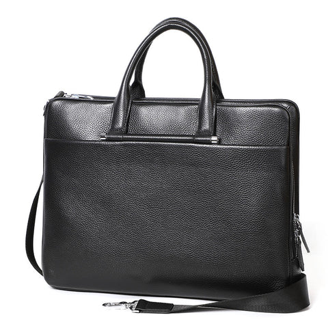 Men's Large Capacity Leather Briefcase