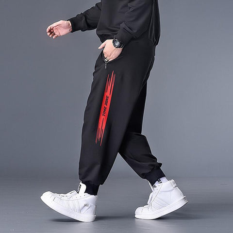 Loose Plus Size Sweatpants Men's Plus Fat Plus Trousers Stretch Fat People Trend