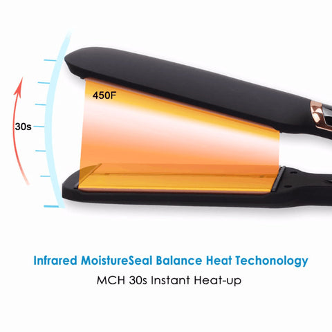 Infrared hair straightener