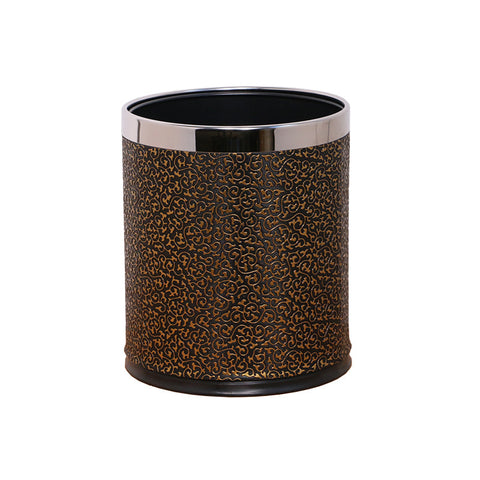 Hotel trash can fire home office double thickening creative coverless KTV room stainless steel storage bucket