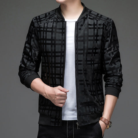 Baseball Collar Leather Coat Spring And Autumn Men