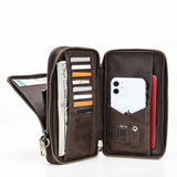 Cowhide Men's Shoulder Messenger Bag Men's Mobile Phone Belt Bag