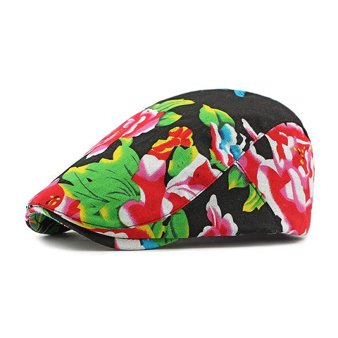 Northeast Fabric Hat Female British Retro Beret Personalized Ethnic Style