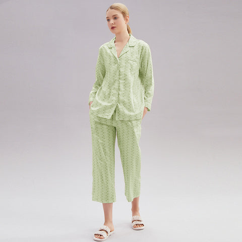 Women's Cotton Pajamas Spring Long-sleeved Homewear Thin New