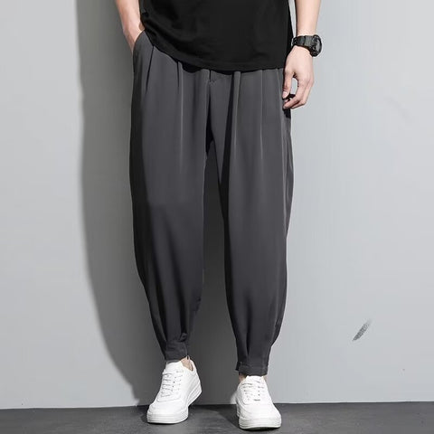 Ice Silk Pants Men's Summer Thin