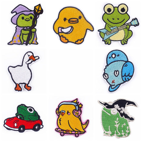 Cartoon Frog Duck Embroidery Patch