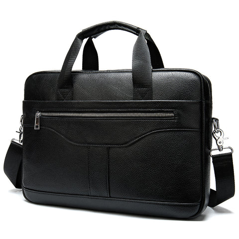 Vintage Business Office Handbag Men's Real-leather Bag Briefcase