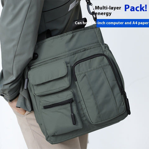 Business Shoulder Bag Men's Casual Multi-layer Large Capacity