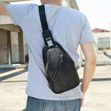 Men's Fashion Genuine Leather Shoulder Messenger Bag