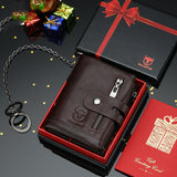 Leather Mobile Phone Holder Wallet Multi-function Anti-theft Chain