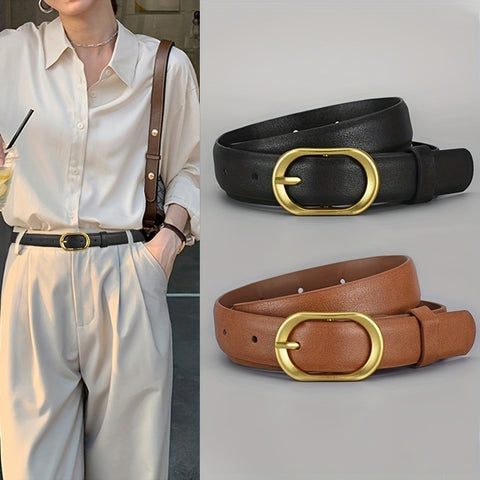 Trendy Unique Jeans All-match Decorative Thin Belt