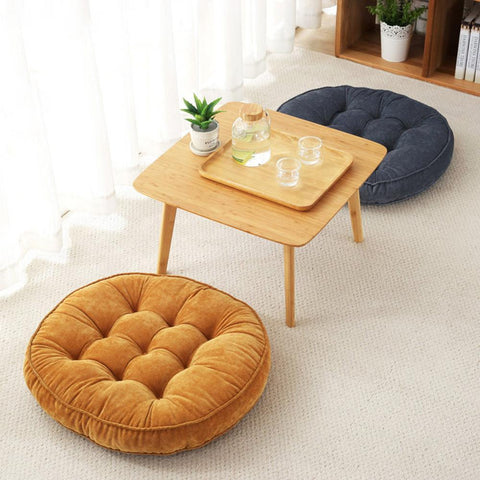 Corduroy solid color padded cushion