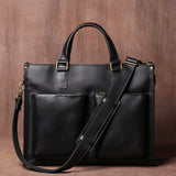 Vintage Cowhide Men's Handbag Business Briefcase