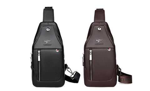 Casual soft leather backpack