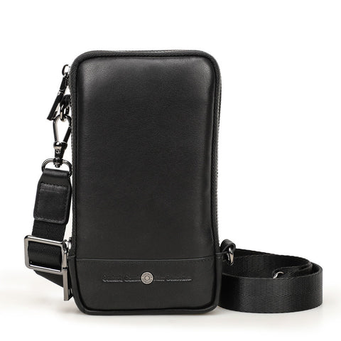 Cowhide Men's Shoulder Messenger Bag Men's Mobile Phone Belt Bag