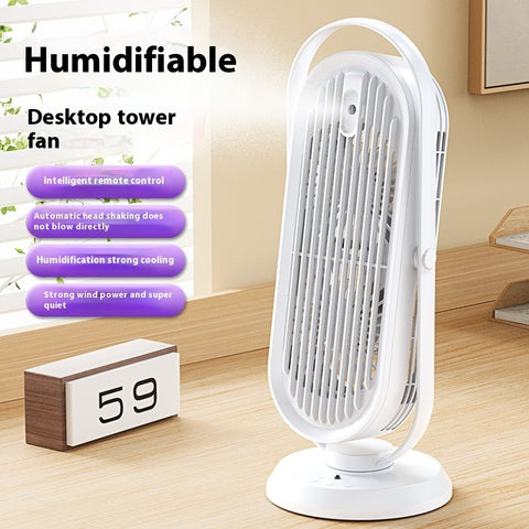 Shaking Head Spray Desktop Office Battery Remote Control Fan Household Large Wind Humidifier Fan