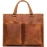 Vintage Cowhide Men's Handbag Business Briefcase