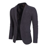 Men's Fashion Casual Single-breasted Woolen Overcoat Coat