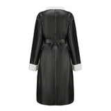 Casual Leather Thickened Trench Coat Loose Fashionable Jacket