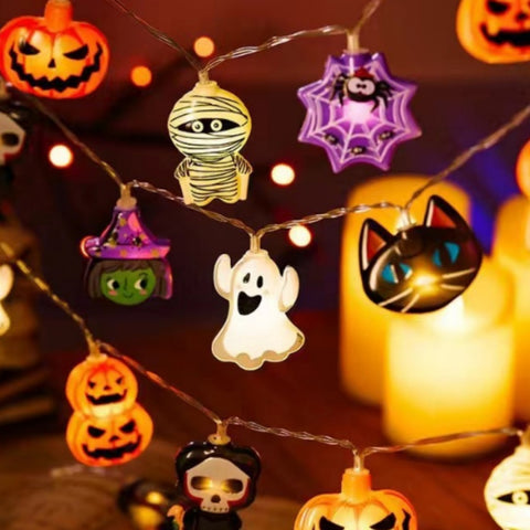 Wansheng Ghost Festival Atmosphere Festival LED Pumpkin Bat Decorative Lights