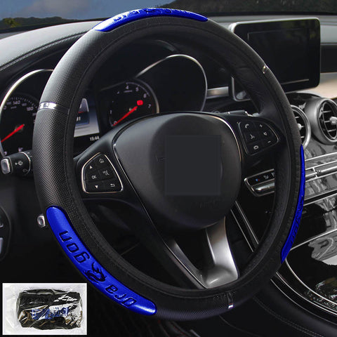 Reflective Longteng leather car steering wheel cover