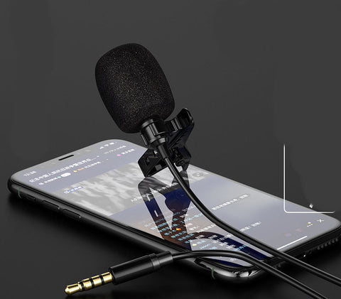 Lavalier Microphone Monitor Line Video Live Mini Interview Recording Equipment