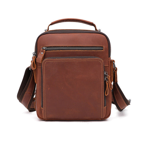 Casual Retro Large Capacity Leather Men's Bag