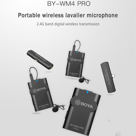 WM4PRO K3 Lavalier 2.4G Mini Mobile Phone Wireless Recording Microphone