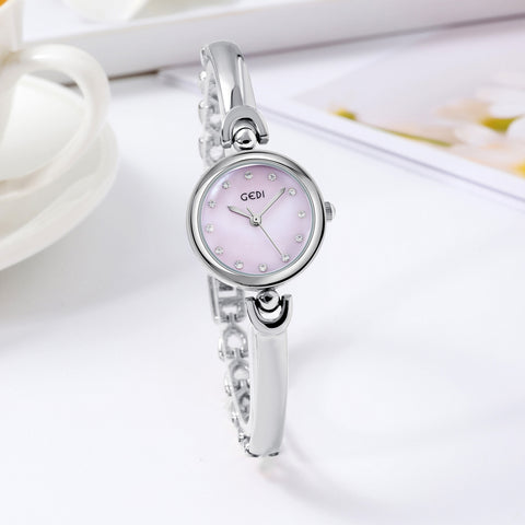 Simple Design Small Exquisite Round Dial Bangle Watch Quartz Watch