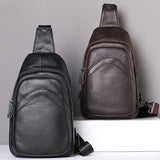 Fashion Men's Chest Leather Messenger Bag