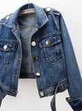 Short Sports Cotton Denim Coat