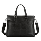 Men's Business Horizontal Leather Briefcase Handbag