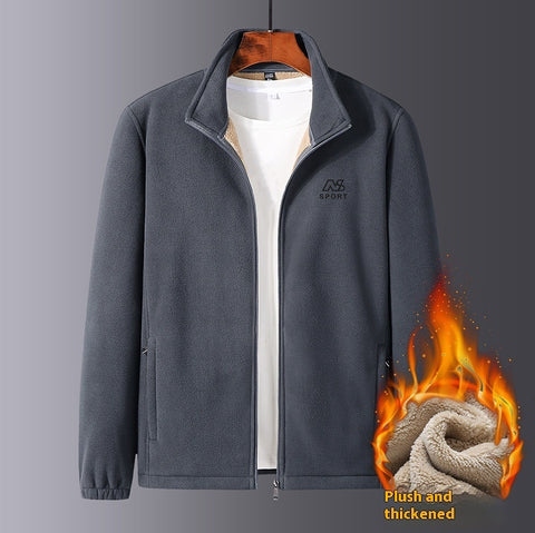 Men's Outdoor Fleece-lined Thick Warm Jacket