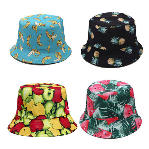 Fruit Pattern Bucket Hat Men And Women Outdoor Casual Sun Hat